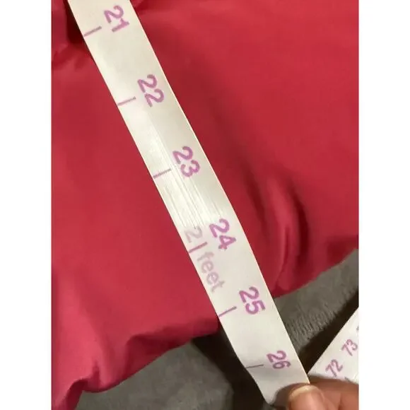 Talbots Size Large Pink Puffer Vest Fur Hood Duck Down Fill Winter Skiing Women - Picture 9 of 11